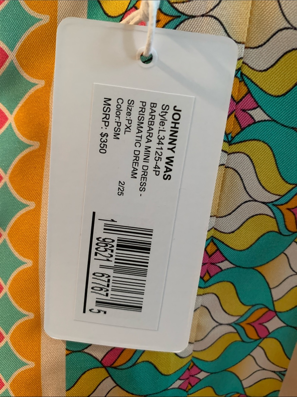Johnny Was Jade Barbara Mini Dress Prismatic Dream in Pink, Teal & Orange NWT - Picture 4 of 9